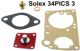 pochette de r�paration carburateur Ami 6/Dyane, carburateur Solex 34PICS 3. Aussi pour Renault Dauphine/4L/R5/R6. | Artnr: 10131 | Der Franzose - www.franzose.de