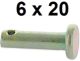 goupille sur fourchette de c�ble d'embrayage (p�dale) + levier de frein � main dans l'habitacle, c�t� moteur, 2CV. dimensions: 6x20mm pi�ce d'origine Citro�n | Artnr: 10307 | Der Franzose - www.franzose.de