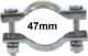 collier 47mm, raccort du tube en S au pot de d�tente 2CV4, 2CV6, AK  AM1826B | Artnr: 11008 | Der Franzose - www.franzose.de