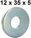 entretoise d'axe d'amortisseur, �paisseur moyenne, 2CV, dimensions: 12x35x5mm | Artnr: 12183 | Der Franzose - www.franzose.de