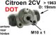 cylindre de roue, 2CV jusque 1963, arri�re, raccord M 10x100, piston 19 mm | Artnr: 13080 | Der Franzose - www.franzose.de