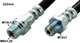 flexible de frein avant, Citro�n Dyane 6, M�hari, longueur 222mm, m�le/femelle (M12x1-M14x1,5 / M9x1,25) | Artnr: 13115 | Der Franzose - www.franzose.de