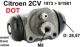 cylindre de roue, 2CV �quip�es de freins � tambour � l'avant de 1973 � 1982, freins avant, piston: 28,5mm, tube de frein en cl� de 8, pi�ce d'origine FERODO | Artnr: 13164 | Der Franzose - www.franzose.de