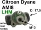 cylindre de roue arri�re gauche LHM, Dyane, Mehari, raccord 10mm, piston 16mm, pi�ce rare | Artnr: 13190 | Der Franzose - www.franzose.de