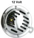 klaxon chrom�, 12 volts, diam�tre 120mm, universel | Artnr: 14160 | Der Franzose - www.franzose.de