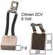 charbons pour alternateur 6 V, 2CV, alternateur sur vilebrequin, dimensions: 7,9x19,7mm, Adaptable: Limer et supprimer un c�ble | Artnr: 14227 | Der Franzose - www.franzose.de