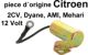 condensateur 12 volts, 2CV4, 2CV6, pi�ce d'origine Citro�n, la qualit� la meilleure | Artnr: 14327 | Der Franzose - www.franzose.de