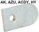 manette pour tige verrou de fermeture de trappe de roue de secours, AK, AZU, HY, ACDY | Artnr: 15424 | Der Franzose - www.franzose.de