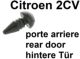 bouchon plastique sur charni�re de porte arri�re en haut, 2CV | Artnr: 16069 | Der Franzose - www.franzose.de