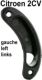 applique plastique noire de poign�e de porte gauche, 2CV ancien mod�le, pour panneaux de porte haut | Artnr: 16123 | Der Franzose - www.franzose.de