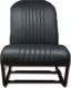garniture de si�ge avant droite, skai  noir, 2CV, Dyane, dossier avec 2 arrondis sym�triques, c�t�s ferm�s | Artnr: 18308 | Der Franzose - www.franzose.de