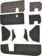 habillage insonorisant 3 pi�ces�: tablier sup., vide poche, triangles lat�raux, 2CV6, tapis gris, pas d'origine mais tr�s esth�tique | Artnr: 18381 | Der Franzose - www.franzose.de