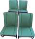 garnitures de si�ges tissus vert � rayures fonc�es, 2CV ann�es 50,  c�t�s ouverts, jeu avant et arri�re, belle refabrication | Artnr: 18396 | Der Franzose - www.franzose.de