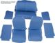 garniture de si�ge complet (avant + arri�re + panneaux de porte), 2CV6 (sym�trique), skai bleu marine et blanc, belle finition, produit de qualit� Franzose Automobiltechnik | Artnr: 18449 | Der Franzose - www.franzose.de