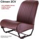 garnitures de si�ge complet (avant + arri�re + panneaux de porte), 2CV6 (sym�trique), cuir v�ritable marron, tr�s belle finition, produit de qualit� Franzose Automobiltechnik | Artnr: 18463 | Der Franzose - www.franzose.de