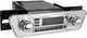 Autoradio r�tro avec fa�ade trap�zoidale et boutons de commande chromes. Produit High-tech et design r�tro. Fonction radio + 1x port AUX. Sans fioritures comme les radios d'�poque. Gr�ce � sa petite taille et au fait que la distance entre les boutons est r�glable, il peut �tre adapt� � presque tous les tableaux de bord! AM/FM, RDS, 30 pr�s�lections, dimensions affichage 89 x 38 x 27mm, dimensions radio: 101 x 50 x 109mm, tension d'entr�e AUX front 500mV/6ohms, puissance de 10,5 � 14,4 volts DC, sortie 4 x 50 watts max. @ 4 ohms, consommation max. 15A. | Artnr: 18544 | Der Franzose - www.franzose.de