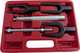 Trenn + Montagegabel Satz 5-tlg, aus geschmiedetem Werkzeugstahl!  3 Gabeln �ffnung: 17,4 mm - 23,8 mm - 28,5 mm,  1 Schlaggriff 200 mm lang,  1 Adapter f�r Drucklufth�mmer 10 mm Schaft-�, 175 mm lang.  Optimal f�r Montage + Montage Spurstangen, Fahrwerksfedern usw. | Artnr: 20973 | Der Franzose - www.franzose.de