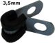 patte de fixation de tube hydraulique 3,5mm, en m�tal avec caoutchouc de protection | Artnr: 32281 | Der Franzose - www.franzose.de