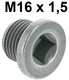 vis de vidange M16x1,5-12 Peugeot, Renault (creux 4 pans) non aimant�e, tous moteurs, Citro�n AX, BX, XM | Artnr: 71023 | Der Franzose - www.franzose.de