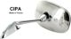 r�troviseur ext�rieur, Peugeot 404, 504, Renault 4L, R5, R8, R16, chrom� , �cartement des vis de fixation 65,5mm, dimensions du miroir 90x140mm | Artnr: 77300 | Der Franzose - www.franzose.de