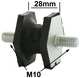 caoutchouc de fixation d'�chappement (silentbloc), Renault 4L, R12, R16, R17, grand mod�le (silencieux arri�re), hauteur 30mm, M8 | Artnr: 82021 | Der Franzose - www.franzose.de