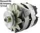 alternateur, Renault 4L, �ch. std, consigne 65 euros, 12 volts, 50 amp�res, mont� 20�, poulie 80mm, un bras, r�gulateur int�gr� | Artnr: 82112 | Der Franzose - www.franzose.de