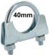 collier demi lune d'�chappement, Renault 4L, pour tube 40mm (tubulure-silencieux) | Artnr: 82135 | Der Franzose - www.franzose.de