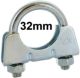 collier demi lune d'�chappement, Renault 4L, pour tube 32mm | Artnr: 82137 | Der Franzose - www.franzose.de