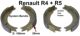machoires de frein arri�re (jeu), Renault 4L, R5,  freins Bendix, 160mm, largeur 26mm | Artnr: 84032 | Der Franzose - www.franzose.de