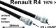 flexible de frein arri�re, Renault 4L apr�s 1976, longueur 264mm, femelle/femelle (3/8x24 / 3/8x24) | Artnr: 84062 | Der Franzose - www.franzose.de