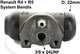 cylindre de roue, Renault 4L, R2340 et 2430 apr�s 10.1977, R1128 apr�s 07.1982, R112C apr�s 07.1986 R5TL, TS, GTL, LS, Alpine, R6 TL, arri�re, �quip� Bendix, piston 22mm, raccord 9 mm, raccord flasque 31 mm | Artnr: 84080 | Der Franzose - www.franzose.de