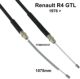 c�ble de frein � main, Renault 4 GTL-R4 F6 apr�s 1976,  arri�re gauche, longueur 1075/825mm. pour le tambour grand diam�tre, 228mm. | Artnr: 84106 | Der Franzose - www.franzose.de