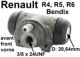 cylindre de roue, Renault 4L de n� de s�rie 21495 � 06.1986, freins avant, piston 20,64mm, raccord flasque 31 mm, longueur hors tout 62 mm, raccord 9 mm | Artnr: 84127 | Der Franzose - www.franzose.de