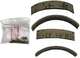 garnitures de frein � riveter, Renault 4L, R1120 � 1123, R3-R4-4L � partir de 1962, fougonnette R2102 � R2104, R6, R1180 � partir de 1968, longueurs 2x 160mm + 2x 116mm, largeur 25-26mm, �paisseur 4,6mm . | Artnr: 84267 | Der Franzose - www.franzose.de