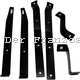 supports de pare-choc (jeu 6 pces) avant, Renault 4L, noir. Made in Germany | Artnr: 86006 | Der Franzose - www.franzose.de