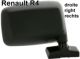 r�troviseur de porte droite, Renault 4L, dernier mod�le, plastique noir, refabrication | Artnr: 87181 | Der Franzose - www.franzose.de