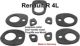 semelles sous poign�es de porte et de hayon, Renault 4L, jeu pour les 5 poign�es | Artnr: 87320 | Der Franzose - www.franzose.de